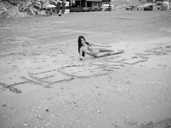 Victoria R written in the sand #79